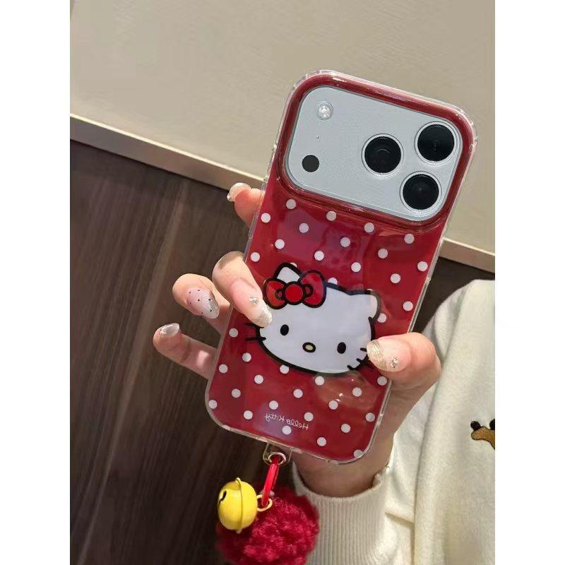 可爱波点kitty适用苹果17/16promax高透透明手机壳iPhone15/14/13pro卡通风vivo华为P70小米17oppo韩风女款套,淘宝优惠券,粉丝福利购,淘宝优惠卷