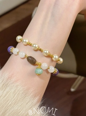 轻奢ins设计感弹力珍珠手链