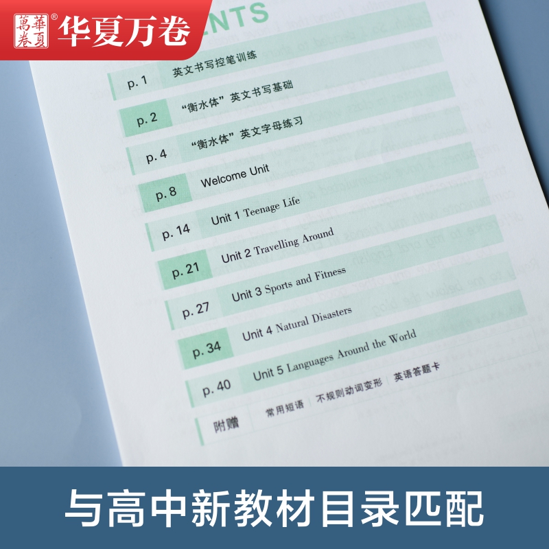 高中英语同步字帖必修一二三册人教版课本同步硬笔临摹练字帖2024新教材高一上下册英文单词短语高考满分作文高中生专用衡水体字帖 - 图2