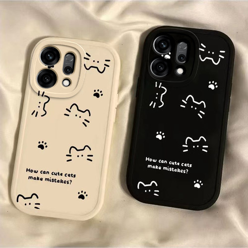 适用OPPOReno14手机壳Reno14Pro保护套OPPO新款液态硅胶OPPORen镜头全包防摔外壳0PP0Ren014Pr0男女线条猫咪 - 图0