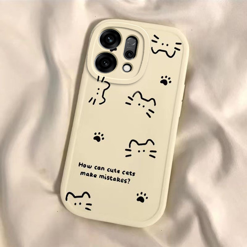 适用OPPOReno14手机壳Reno14Pro保护套OPPO新款液态硅胶OPPORen镜头全包防摔外壳0PP0Ren014Pr0男女线条猫咪 - 图3