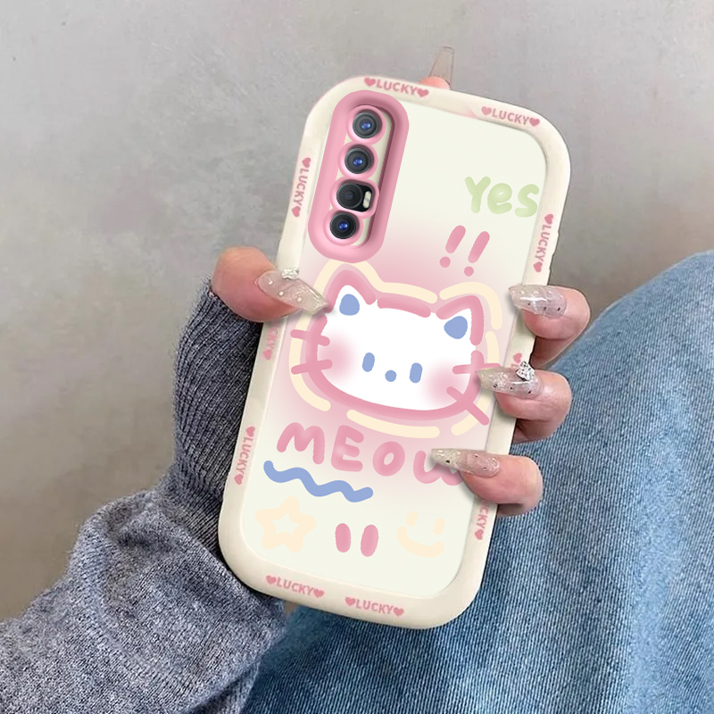 适用OPPOReno3Pro手机壳OPPO新款Reno套OPPOReon硅胶0PP0Ren03Pr0高级感OPPORone全包防摔Por5G男女害羞kt猫 - 图3