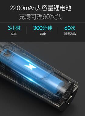 Riwa雷瓦电动变速理发器 灰色 RE-6305 金属版
