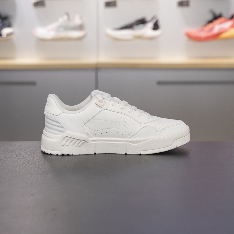 正品李宁休闲鞋女2024秋季新款COMMON80s舒适软弹经典板鞋AGCU084 - 图0