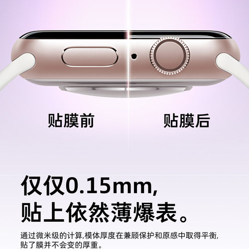 适用苹果手表s11保护膜applewatchs10磨砂屏幕膜水凝膜iwatch9高清手表保护膜46mm陶瓷软膜42防偷窥se3876代 - 图2