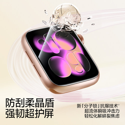 适用苹果手表s11保护膜applewatchs10磨砂屏幕膜水凝膜iwatch9高清手表保护膜46mm陶瓷软膜42防偷窥se3876代 - 图1