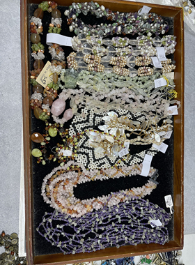 欧美设计师制作 天然石项链样品 服装走秀款老货项链 样品展览款