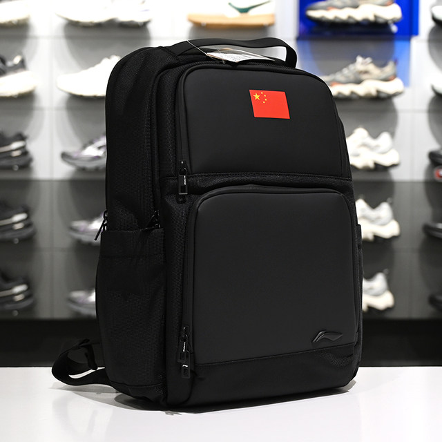 Li Ning ຜູ້ຊາຍແລະແມ່ຍິງແບບດຽວກັນ backpack backpack ຖົງໂຮງຮຽນ