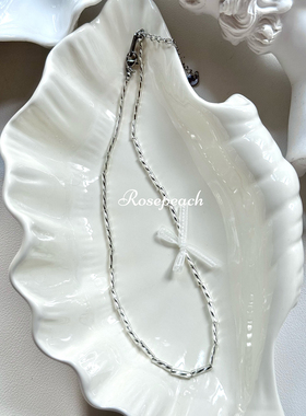 rosepeach「扶摇银河」原创小众银色少女心bling蝴蝶结项链锁骨链