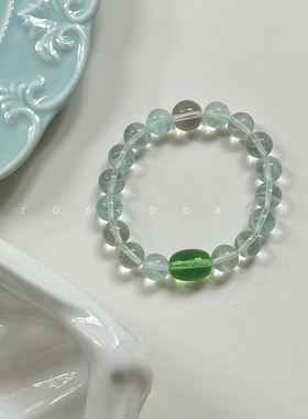 rosepeach「水晶系列」原创小众少女清透绿萤石稳定情绪水晶手串