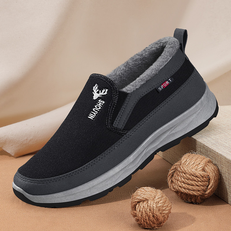 老北京布鞋男秋冬加绒官方旗舰店新款老人休闲中老年老头爸爸棉鞋,淘宝优惠券,粉丝福利购,淘宝优惠卷