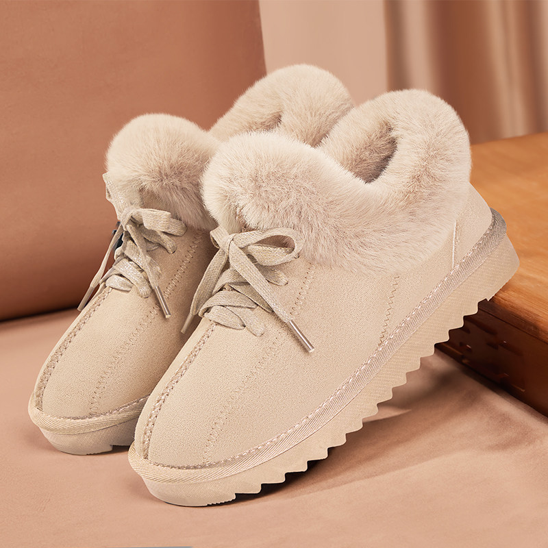 雪地靴女外穿加绒加厚2025冬季新款豆豆妈妈保暖老北京一脚蹬棉鞋,淘宝优惠券,粉丝福利购,淘宝优惠卷