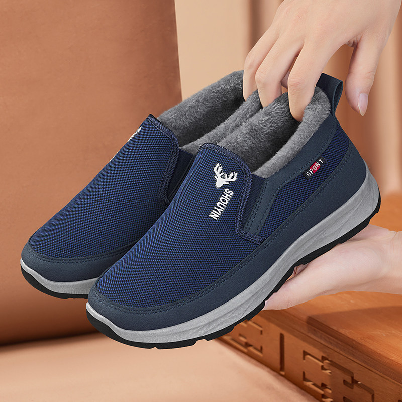 老北京布鞋男秋冬加绒官方旗舰店新款老人休闲中老年老头爸爸棉鞋,淘宝优惠券,粉丝福利购,淘宝优惠卷