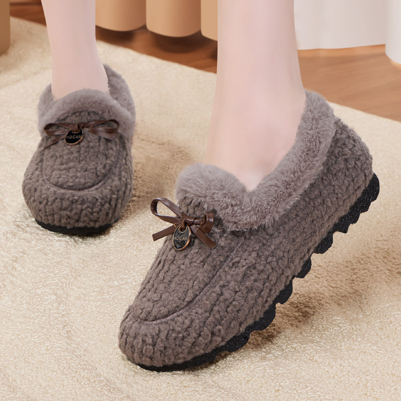 老北京布鞋女保暖棉鞋加绒妈妈一脚蹬毛毛鞋新款冬季加厚秋豆豆鞋,淘宝优惠券,粉丝福利购,淘宝优惠卷
