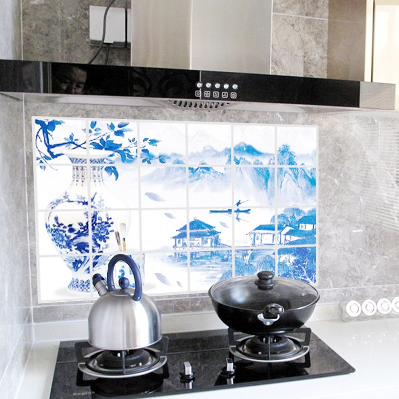 厨房防油贴纸橱柜灶台自粘防水耐高温瓷砖贴油烟贴画墙贴免胶防潮,淘宝优惠券,粉丝福利购,淘宝优惠卷