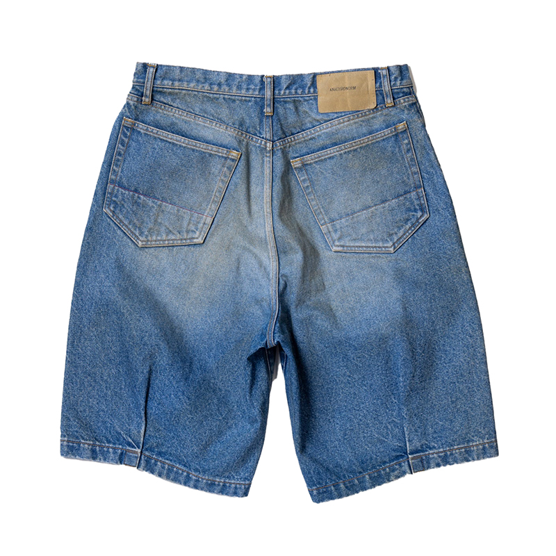 ANACHRONORM 80s 5POCKET DENIM HEM TUCK SHORT复古做旧牛仔短裤 - 图2