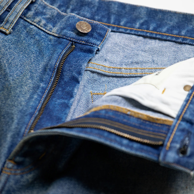 ANACHRONORM 80s 5POCKET DENIM HEM TUCK SHORT复古做旧牛仔短裤 - 图0