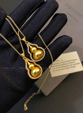 韦雪同款葫芦吊坠挂绳女高档毛衣链颈链锁骨链轻奢小众高级感项链