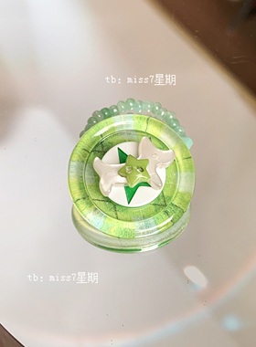 夏天和冬天｜原创小众设计可爱童趣手作夏日小狗小熊串珠纽扣戒指