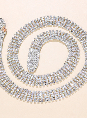 XUNIYISHI闪钻女士灵蛇项链