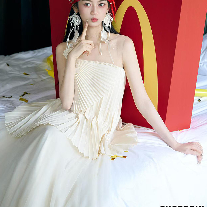 晨拍礼服女新娘法式高级感网纱礼服梦幻表演婚纱礼服敬酒服连衣裙,淘宝优惠券,粉丝福利购,淘宝优惠卷