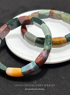 天然水草玛瑙镯手牌手链可diy原创水晶饰品复古外贸礼物外贸首饰