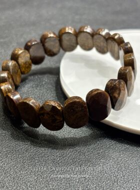 天然古铜矿手排手牌手串手链diy串珠材料原创男女生玉石礼物