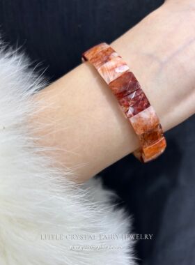 天然红胶花手牌排红色水晶diy原创材料手链手串小众女生礼物