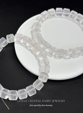 天然奶白水晶手串老型珠手链可diy原创水晶流行礼物女生流行饰品