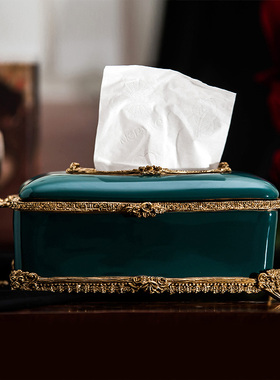 陶瓷配铜摆件装饰灯卧室边柜摆设品欧式奢华陈设装饰艺术美式古典