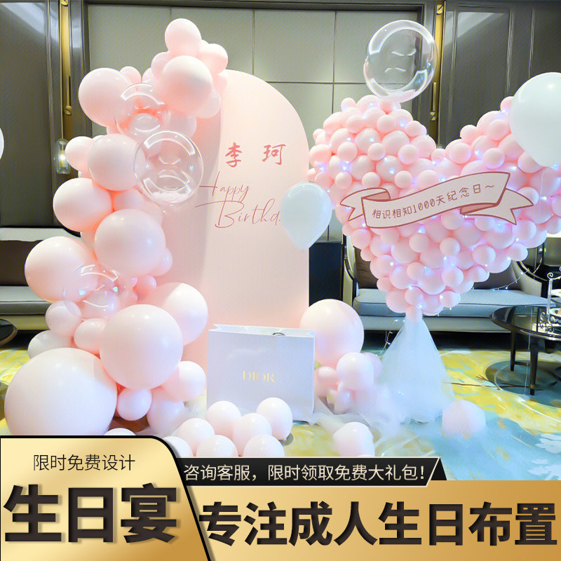 生日装饰场景布置18岁成人礼男士女生派对成年气球kt板背景墙套餐,淘宝优惠券,粉丝福利购,淘宝优惠卷