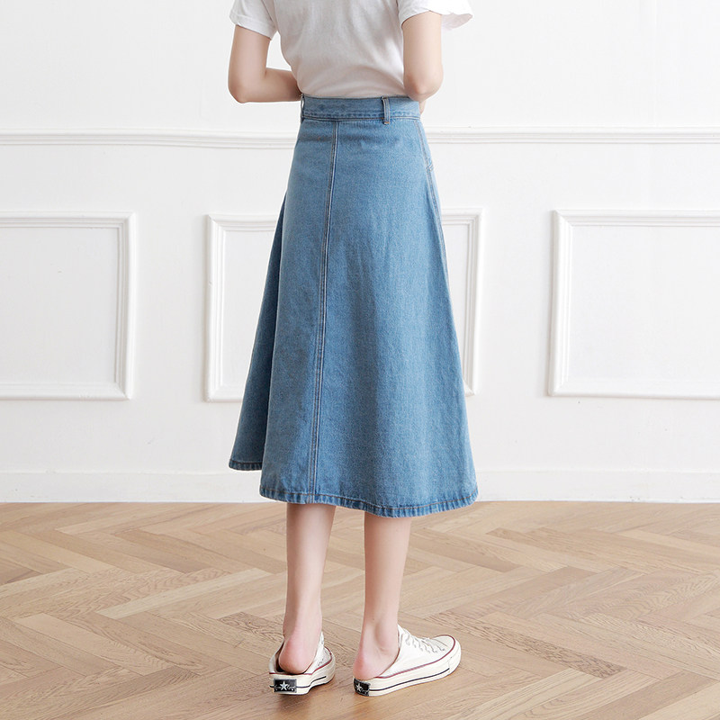 牛仔2020夏季新款遮胯高腰半身裙 yixi译熙半身裙