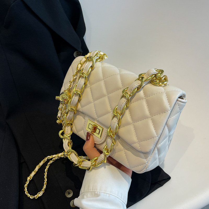 包包女春2024新款潮小香风软皮时尚方胖子菱格链条斜挎包腋下包包,淘宝优惠券,粉丝福利购,淘宝优惠卷