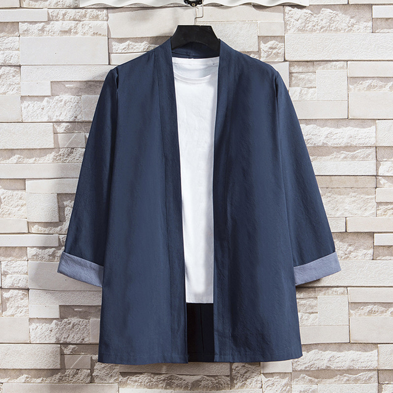 秋季对襟道袍改良汉服披风中国风棉麻茶艺禅服男复古风衣开衫外套,淘宝优惠券,粉丝福利购,淘宝优惠卷