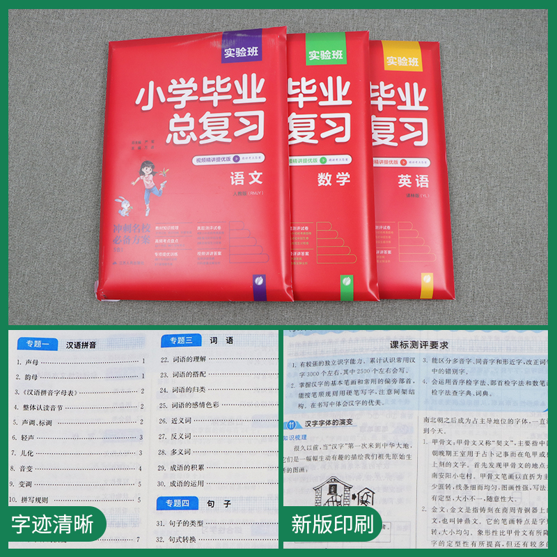 2024版小升初专项训练套装 实验班小学毕业总复习语文数学英语提优训练 小学升学知识大集结 小升初专项训练真题集人教译林通用版 - 图1