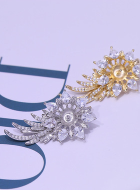 DIY配件S925纯银女神珍珠吊坠扣