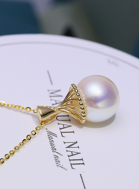 DIY配件S925纯银珍珠吊坠空托