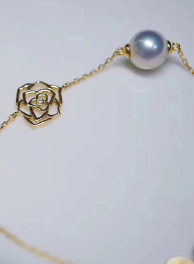 diy纯银配饰珍珠半成品手环