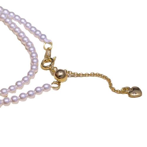 DIY配件 S925纯银珍珠项链调节扣 抽拉尾链搭扣圆形链K金同款银扣 - 图3