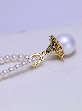 DIY配件S925纯银珍珠吊坠扣空托