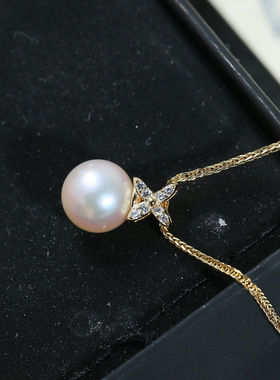 DIY配件S925纯银珍珠吊坠空托