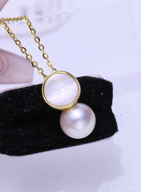 DIY配件S925纯银珍珠耳钉吊坠套