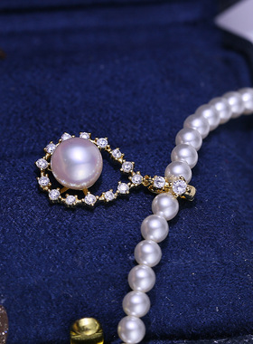 DIY配件S925纯银珍珠吊坠扣空托