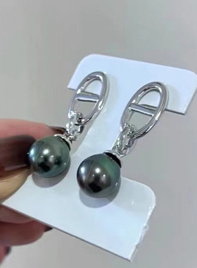 diy珍珠配件猪鼻子耳环空托拆卸