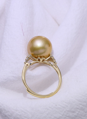 DIY配件S925纯银珍珠戒指空托