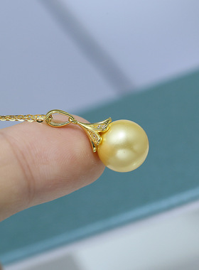 diy精工珍珠银饰吊坠