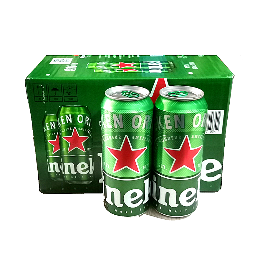 荷喜力啤酒 听装啤酒 500ml 喜力罐装啤酒 *24罐 heineken beer