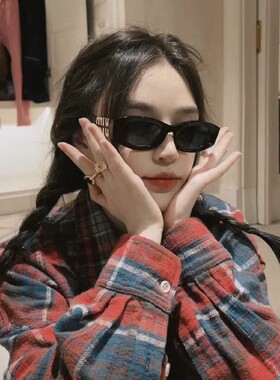 欧美时尚缪家墨镜女2024新款高级感凹造型mi太阳镜配度数防紫外线