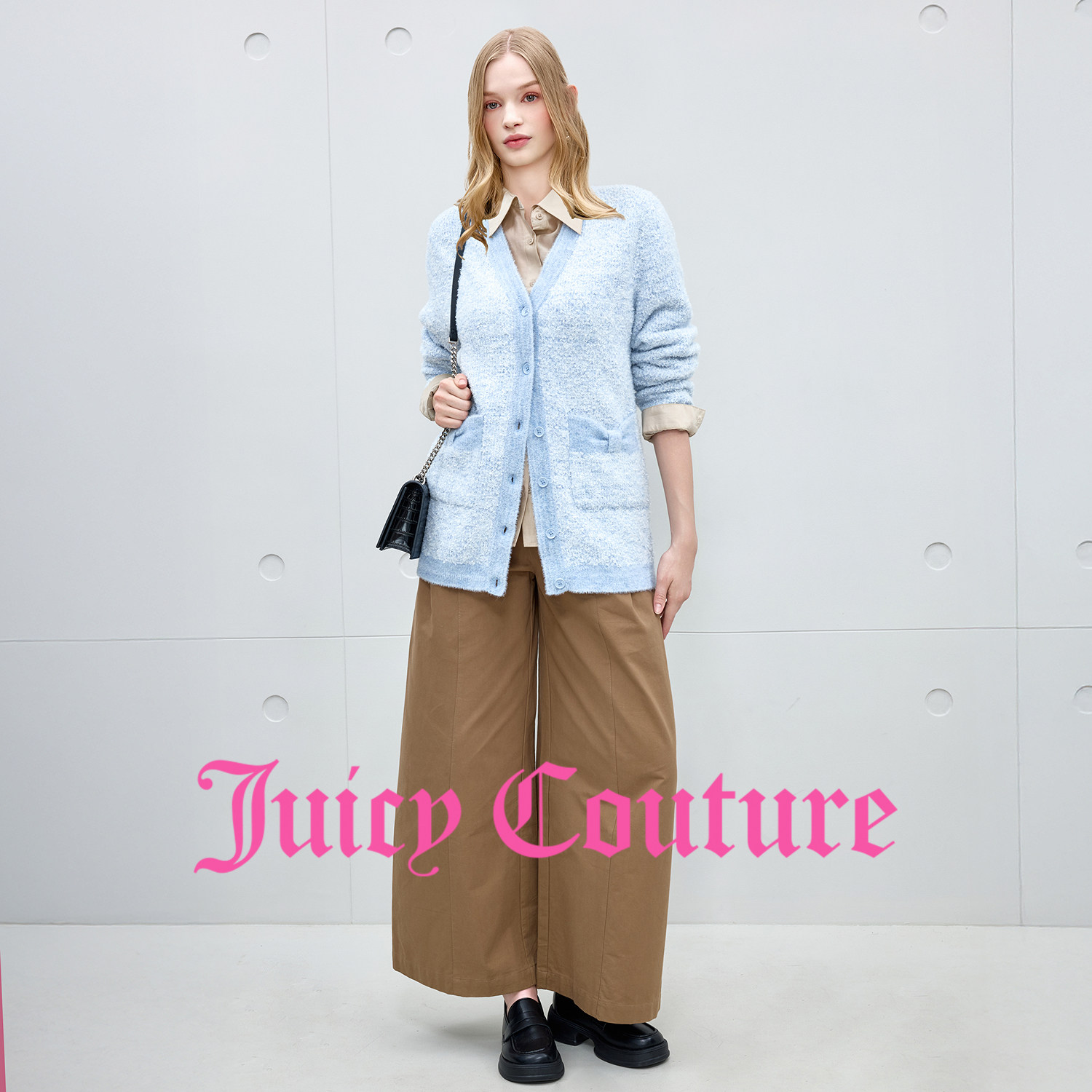 【含绵羊毛】Juicy Couture橘滋外套女25年秋冬新款针织毛衣开衫,淘宝优惠券,粉丝福利购,淘宝优惠卷