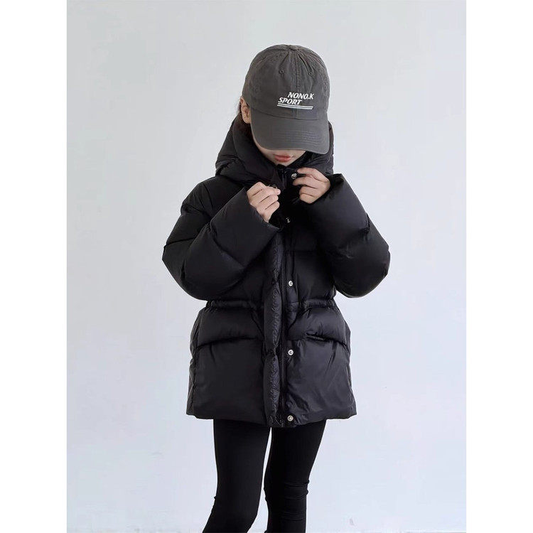 女童羽绒服冬季2025新款连帽中长款收腰羽绒外套儿童保暖白鸭绒冬,淘宝优惠券,粉丝福利购,淘宝优惠卷